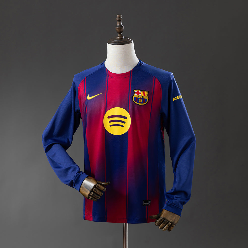 FC Barcelona 25/26 Home Long Sleeve Fan Version