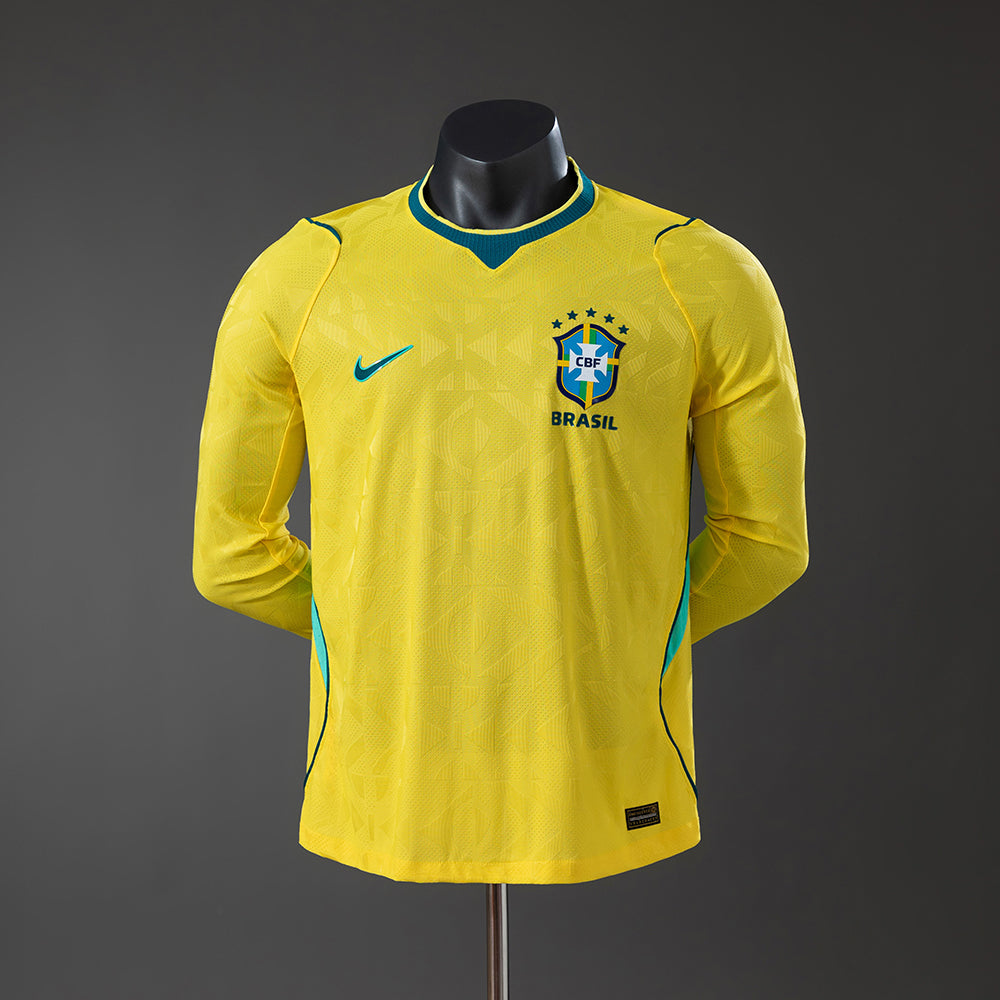 Brazil 26/27 Home Long Sleeve Player Version