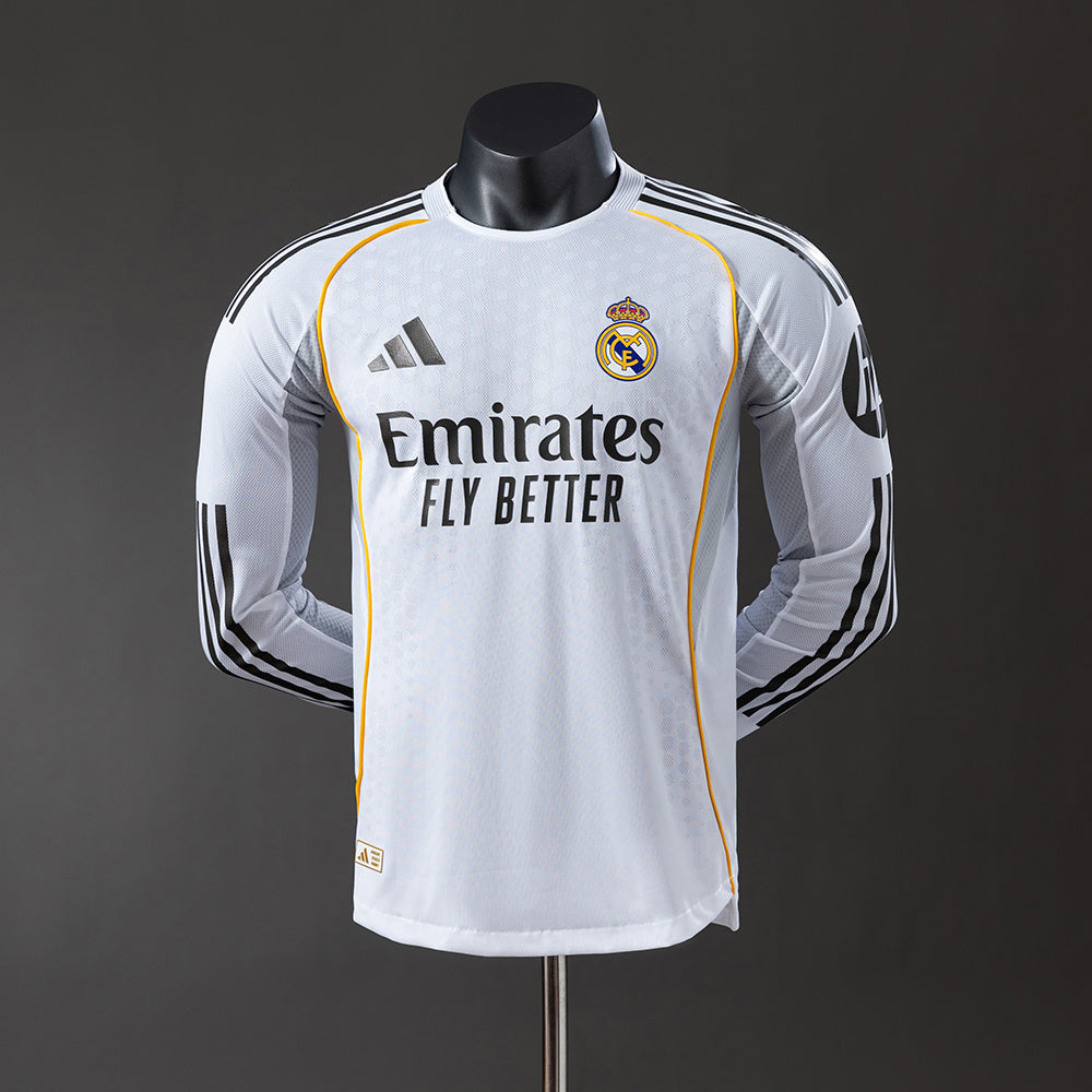 Real Madrid 25/26 Home Long Sleeve Player Version