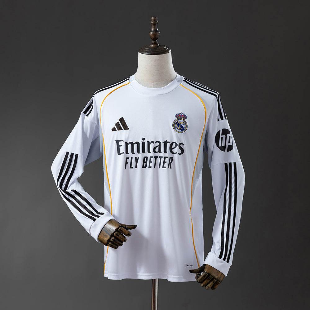 Real Madrid 25/26 Home Long Sleeve Fan Version