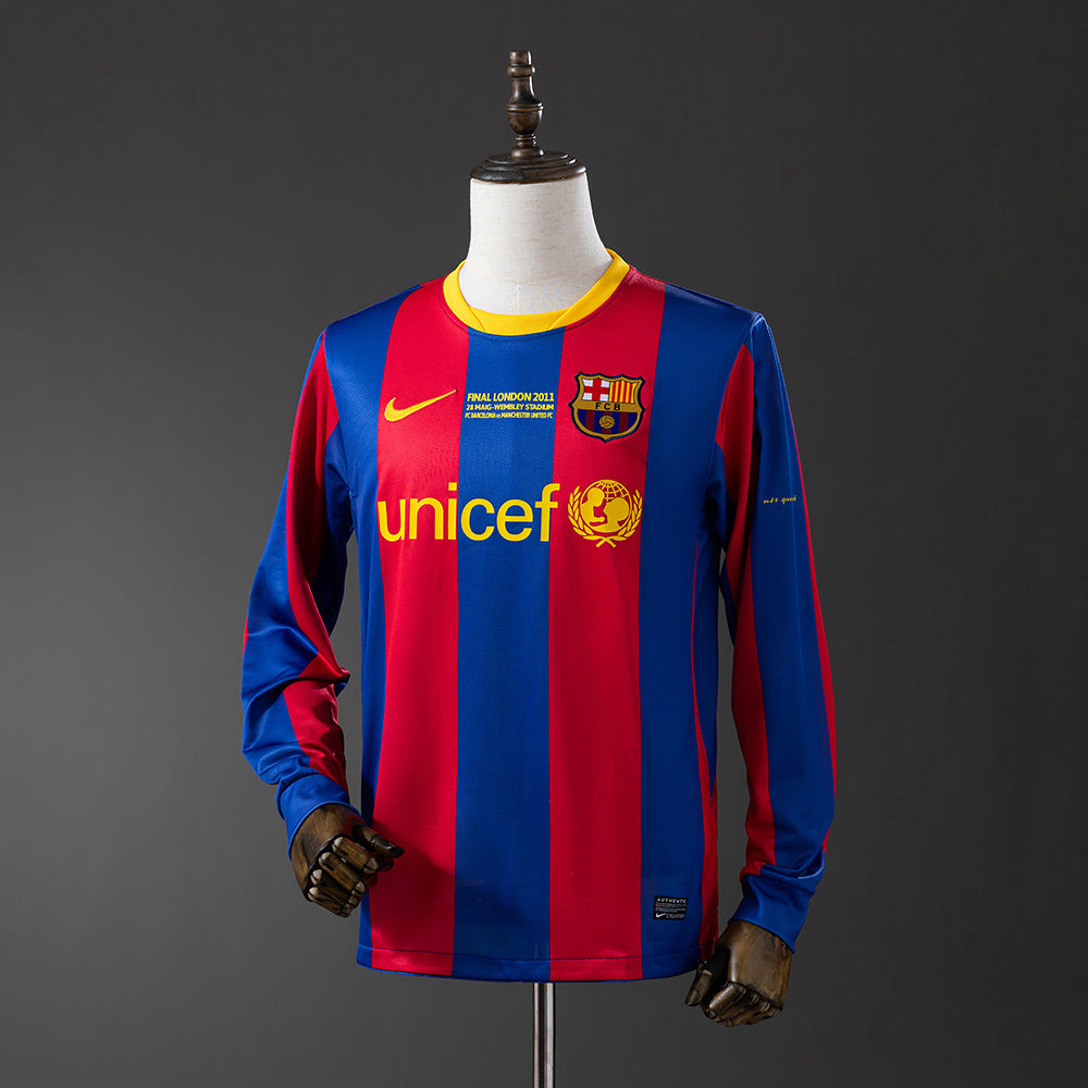 FC Barcelona 10/11 Home Long Sleeve Retro