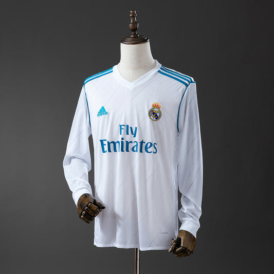 Real Madrid 17/18 Home Long Sleeve Retro