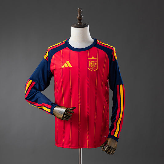 Spain 26/27 Home Long Sleeve Fan Version