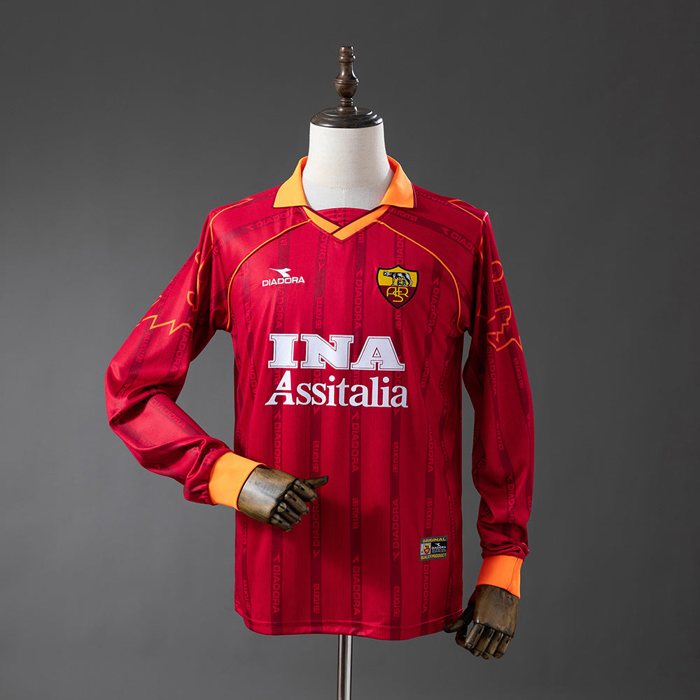 AS Roma 99/00 Home Long Sleeve Retro