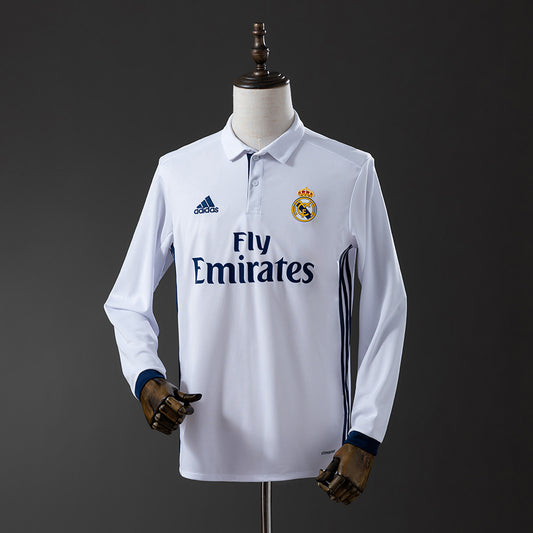 Real Madrid 16/17 Home Long Sleeve Retro
