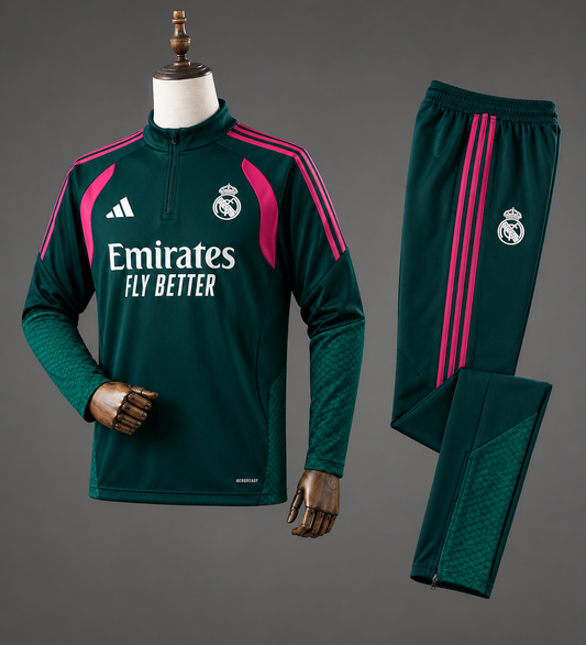 Real Madrid 26/27 Tracksuit (Dark Green)
