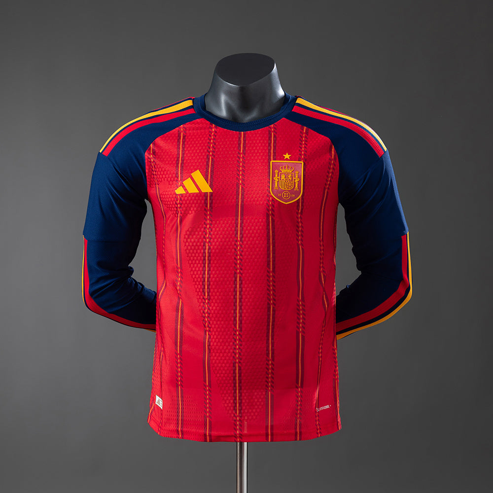 Spain 26/27 Home Long Sleeve Player Version