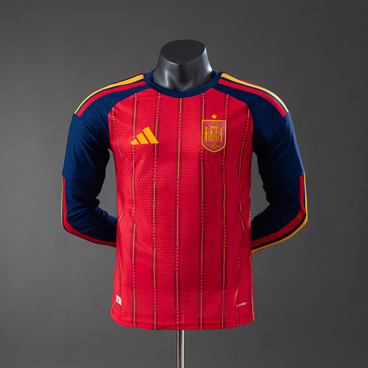 Spain 26/27 Home Long Sleeve Player Version