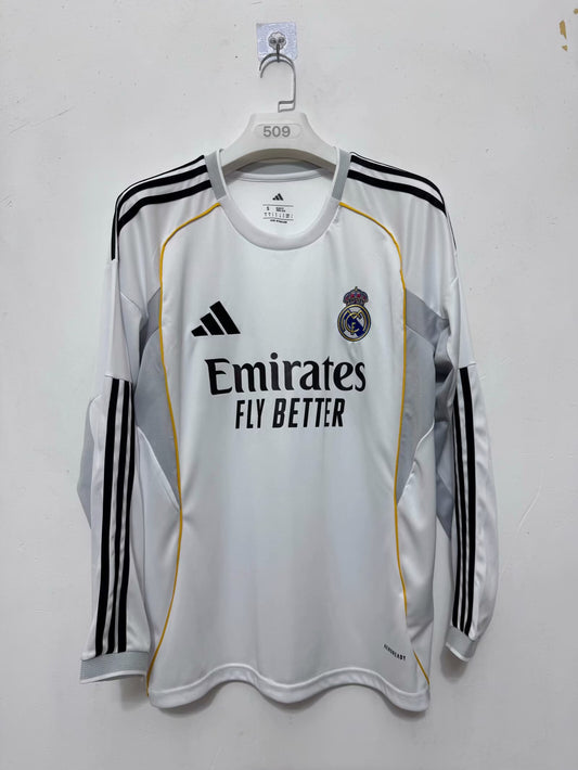 Real Madrid 25/26 Home Fan Version Long Sleeve